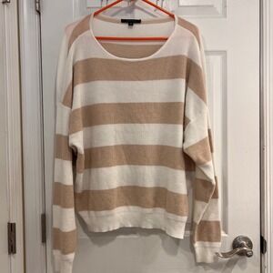 Cyrus‎ Women's Striped Long Sleeve Waffle Knit Sweater